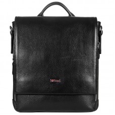 Мягкая кожаная барсетка DESISAN 344-01 черный мелкий флотар