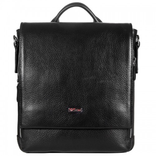 Мягкая кожаная барсетка DESISAN 344-01 черный мелкий флотар