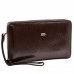 Кожаная барсетка мягкая DESISAN 260-019 коричневая флотар