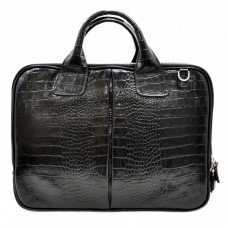 Портфель шкіряний Desisan 052-11 чорний кроко