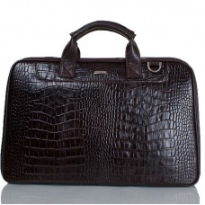 Портфель шкіряний Desisan 7007-19 коричневий кроко