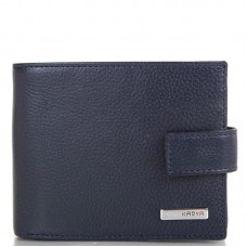 Мужское кожаное портмоне KARYA 0464-44 синий флотар