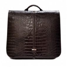 М'яка шкіряна барсетка DESISAN 341-19 коричневий кроко