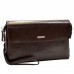 Кожаная барсетка мягкая DESISAN 1462-019 коричневая флотар