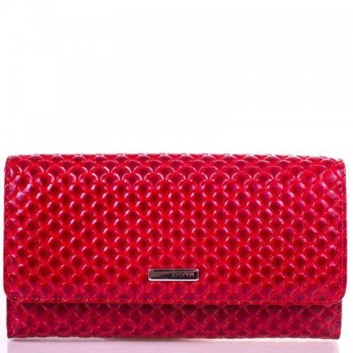 Гаманець жіночий шкіряний KARYA 1061-122 червона крапля