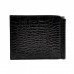 Портмоне з затиском шкіряний CANPEL 070-2 чорний кроко