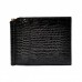 Портмоне з затиском шкіряний CANPEL 070-2 чорний кроко