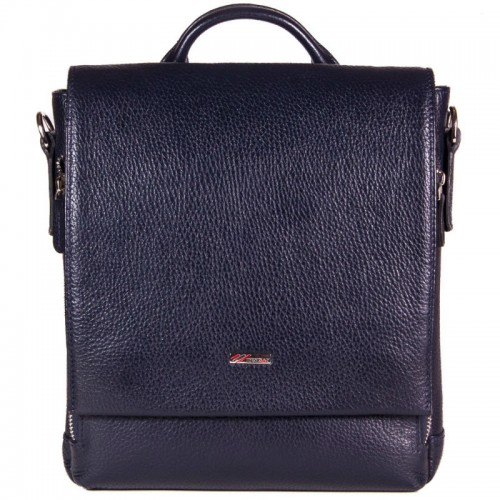 Мягкая кожаная барсетка DESISAN 344-315 синий флотар