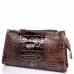 Косметичка кожаная Desisan 2-581 коричневый кроко лак