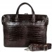 Портфель кожаный Desisan 1335-19 коричневый кроко