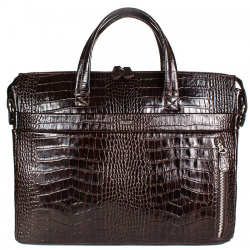Портфель кожаный Desisan 1335-19 коричневый кроко