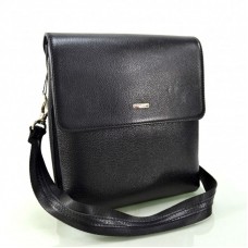 Мягкая кожаная барсетка Desisan 3026-01 черный гладкий