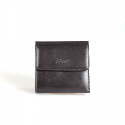 Шкіряний гаманець жіночий GRASS 122-4 коричневий гладкий