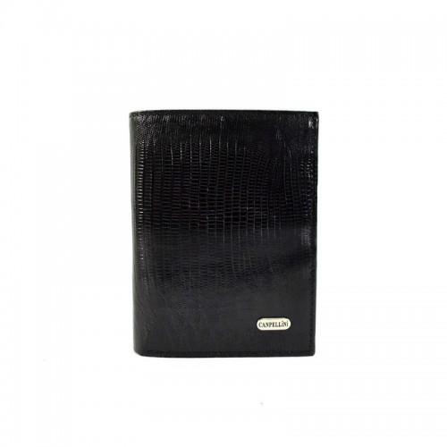 Портмоне кожаное CANPEL 505-8 черный лазер