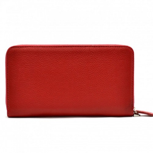 Барсетка кожаная мягкая CANPEL 750-172 красный флотар