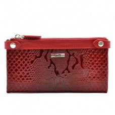Гаманець жіночий шкіряний Desisan 320-500 червоний візерунок лак