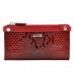 Гаманець жіночий шкіряний Desisan 320-500 червоний візерунок лак