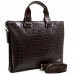 Портфель кожаный Desisan 1341-19 коричневый кроко