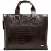 Портфель кожаный Desisan 1341-19 коричневый кроко