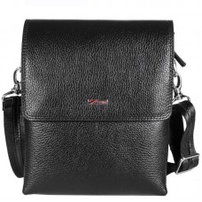 М'яка шкіряна барсетка DESISAN 1463-01 чорний дрібний флотар