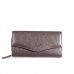Шкіряний гаманець жіночий GRASS 101-14 коричневий гладкий