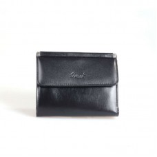 Кожаный кошелек женский GRASS 123-1 черный гладкий