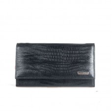 Кожаный кошелек женский GRASS 126-32 черный лазер