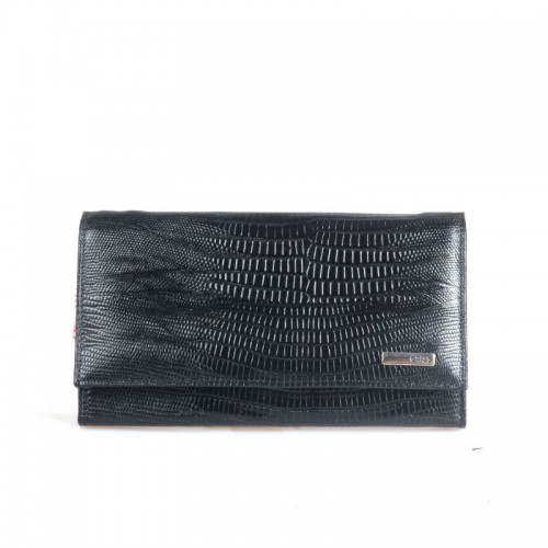 Шкіряний гаманець жіночий GRASS 126-32 чорний лазер