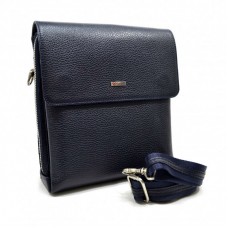 Мягкая кожаная барсетка Desisan 3026-315 синий флотар