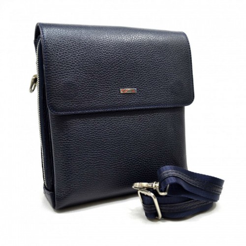 Мягкая кожаная барсетка Desisan 3026-315 синий флотар