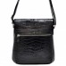 Мягкая кожаная барсетка DESISAN 342-11 черный кроко