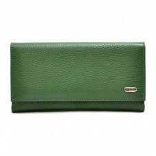 Гаманець жіночий шкіряний CANPEL 157-299 зелений флотар