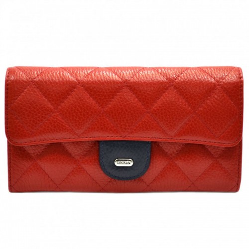 Гаманець жіночий шкіряний Desisan 726-4-315 червоно-синій флотар