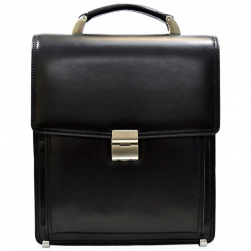 Портфель шкіряний Desisan 5009-1 чорний гладкий
