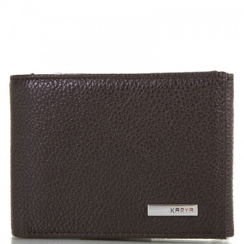 Портмоне-зажим шкіряний KARYA 0931-39 коричневий флотар