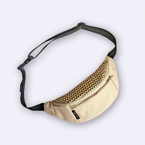 Бежевая бананка с треугольниками TWINSSTORE Б78