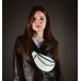 Біла шкіряна бананка з ланцюжком TWINSSTORE Б212
