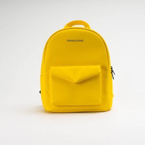 Желтый кожаный рюкзак TWINSSTORE р89