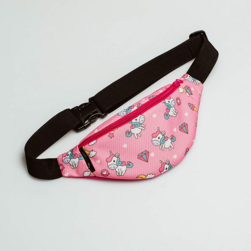 Дитяча рожева бананка pink unicorn TWINSSTORE БД231