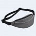 Серая кожаная бананка с цепочкой TWINSSTORE Б154