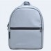 Серебряный кожаный рюкзак small TWINSSTORE Р58