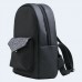 Черный кожаный рюкзак black silver TWINSSTORE Р78