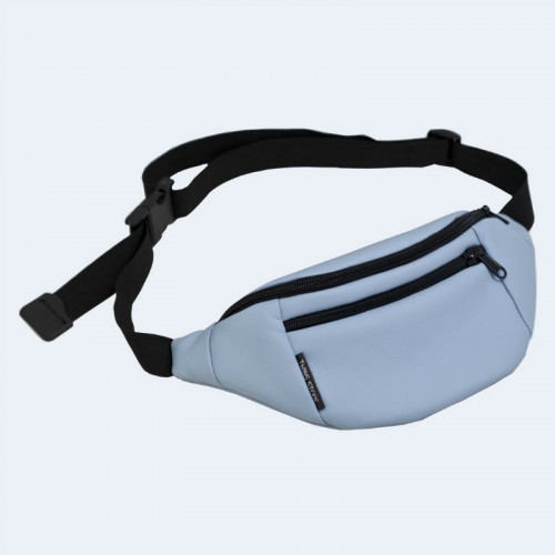 Голубая кожаная бананка TWINSSTORE Б155