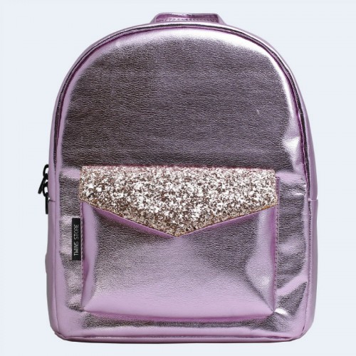 Розовый кожаный рюкзак brilliant TWINSSTORE Р79