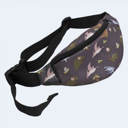 Дитяча бананка хакі з динозаврами TWINSSTORE БД172