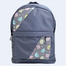Серый рюкзак с котами mini TWINSSTORE Р62