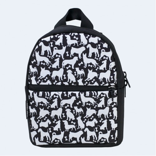 Дитячий чорний рюкзак з собаками TWINSSTORE Р72