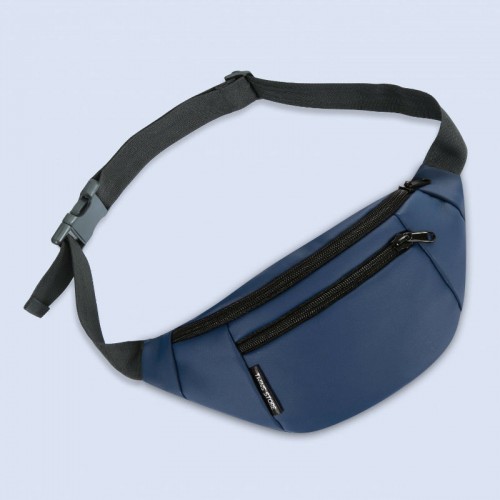 Синя шкіряна бананка TWINSSTORE Б93