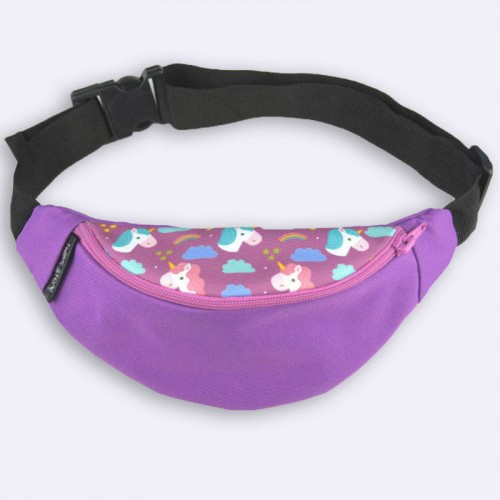 Детская фиолетовая бананка с единорогами TWINSSTORE БД131