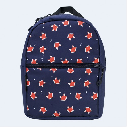 Детский синий рюкзак с лисичками TWINSSTORE Р73